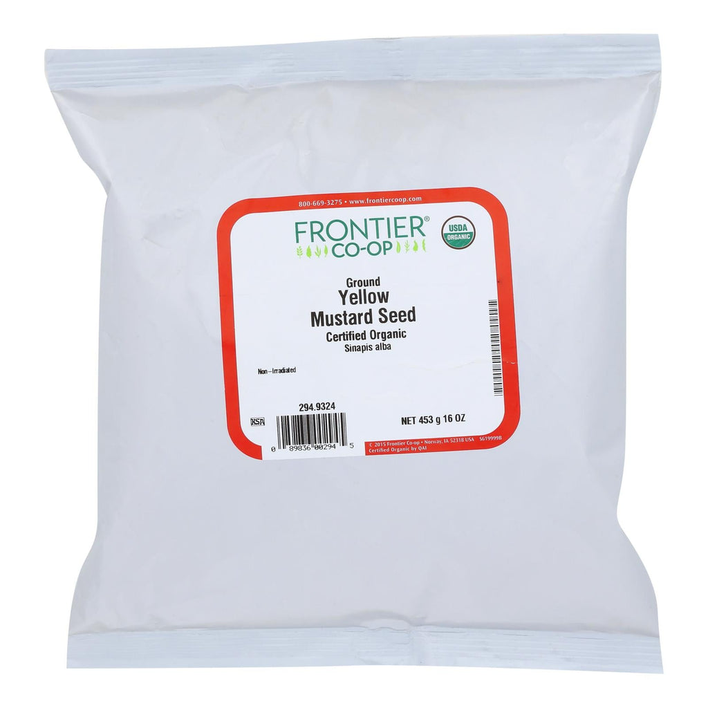 Frontier Herb Mustard Seed Organic Powder Yellow Ground - Single Bulk Item - 1lb - WorkPlayTravel Store