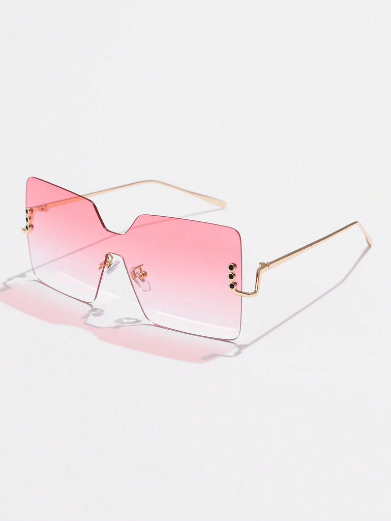 Geometric Rimless Fashion Glasses - WorkPlayTravel Store