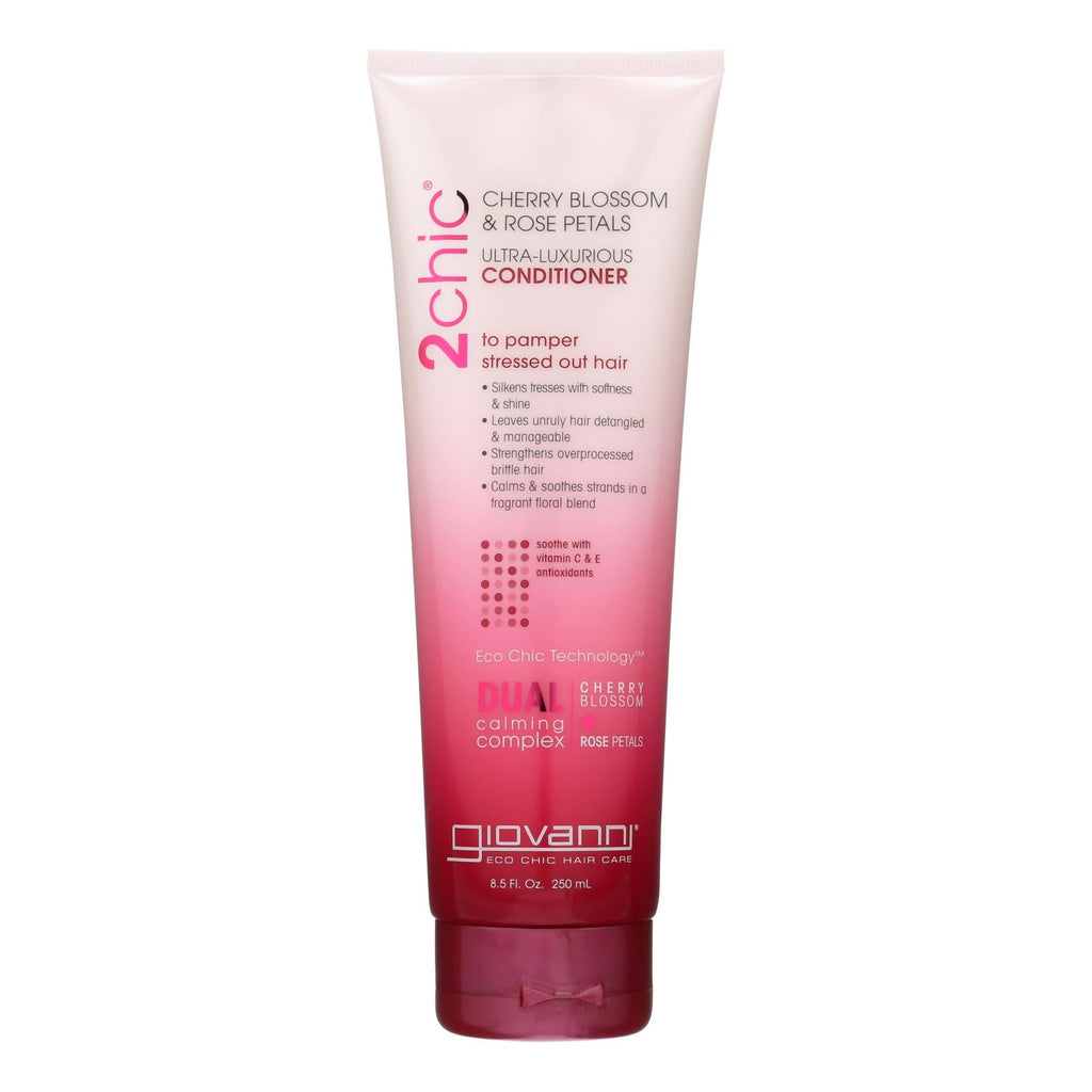 Giovanni Hair Care Products 2chic - Conditioner - Cherry Blossom And Rose Petals - 8.5 Fl Oz - WorkPlayTravel Store