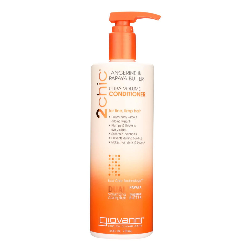 Giovanni Hair Care Products 2chic Conditioner - Ultra-volume Tangerine And Papaya Butter - 24 Fl Oz - WorkPlayTravel Store