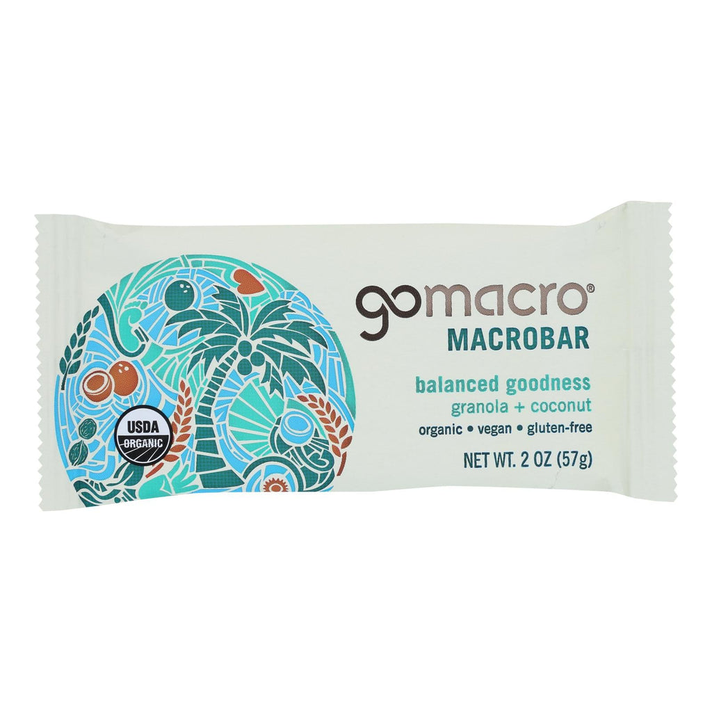 Gomacro Organic Macrobar - Granola With Coconut - 2 Oz Bars - Case Of 12 - WorkPlayTravel Store