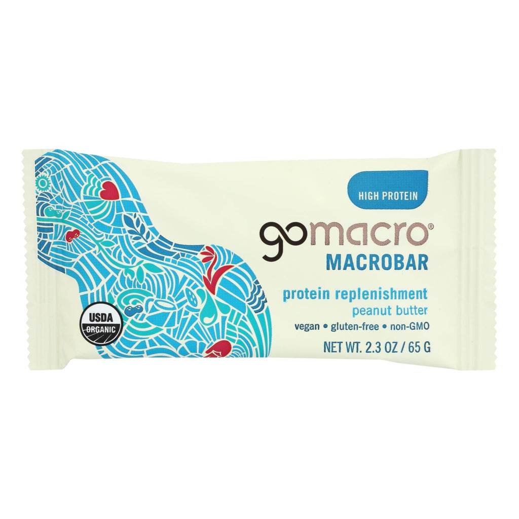 Gomacro Organic Macrobar - Peanut Protein - 2.3 Oz Bars - Case Of 12 - WorkPlayTravel Store