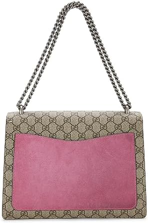 Gucci, Pre-Loved Multicolor Embroidered GG Supreme Canvas Dionysus Bag Medium, Pink - WorkPlayTravel Store
