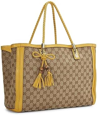 GUCCI, PRE-LOVED YELLOW ORIGINAL GG CANVAS BELLA TOTE, YELLOW - WorkPlayTravel Store
