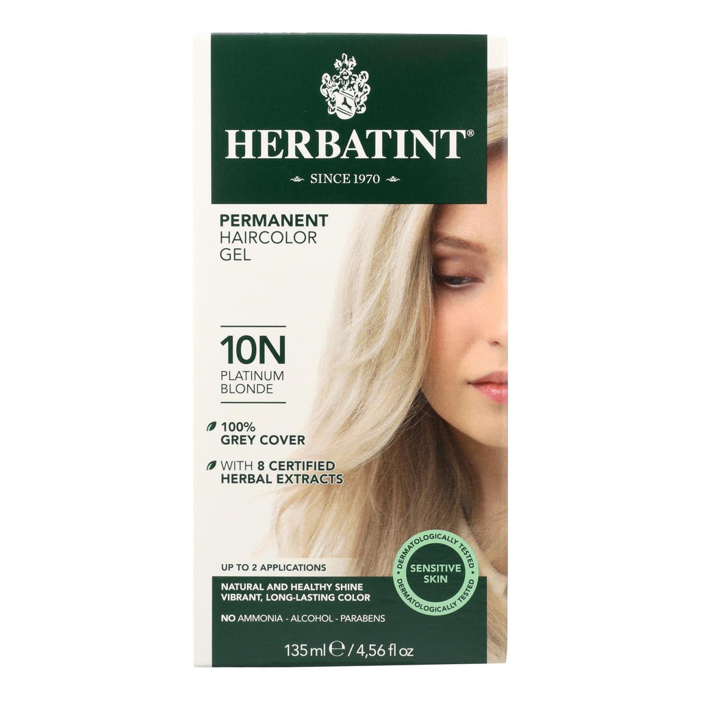 Herbatint Permanent Herbal Haircolour Gel 10n Platinum Blonde - 135 Ml - WorkPlayTravel Store