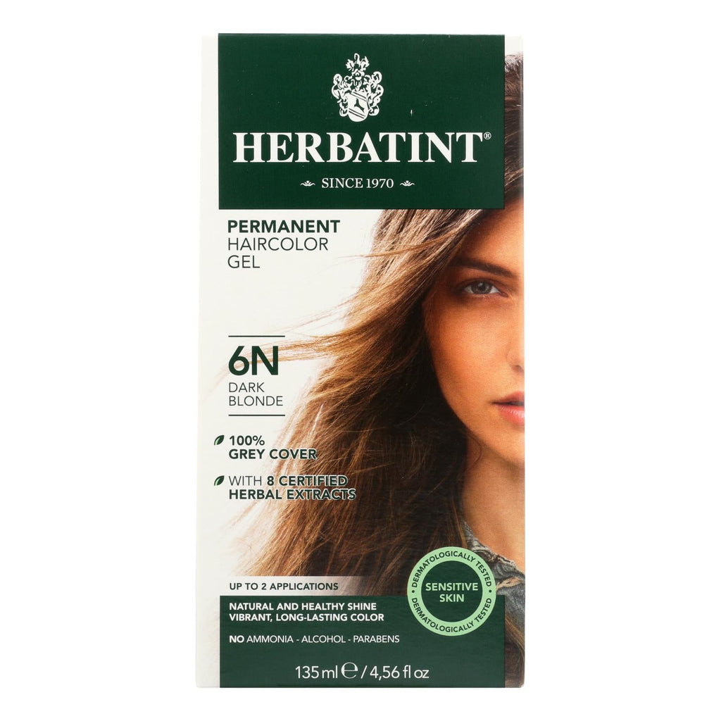 Herbatint Permanent Herbal Haircolour Gel 6n Dark Blonde - 135 Ml - WorkPlayTravel Store