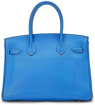Hermès, Pre-Loved Blue Hydra Clemence Birkin 30, Blue Hydra - WorkPlayTravel Store