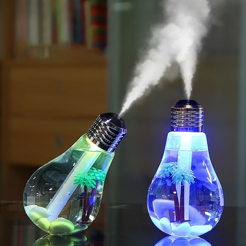Home LED Lamp Air Humidifier Essential Oil Diffuser Atomizer Freshener Mist sprayer Car Home Silent Humidifier - WorkPlayTravel Store