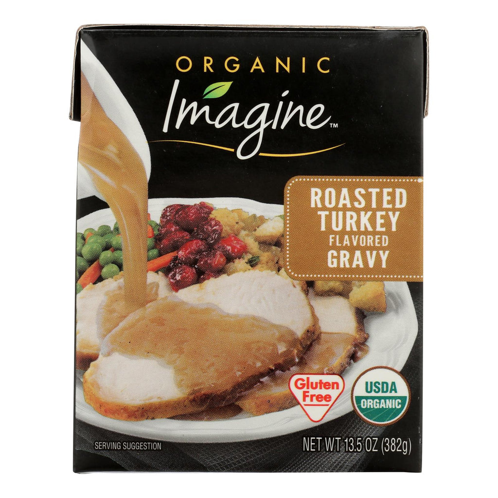 Imagine Foods Organic Roasted Turkey Gravy - Case Of 12 - 13.5 Fz - WorkPlayTravel Store