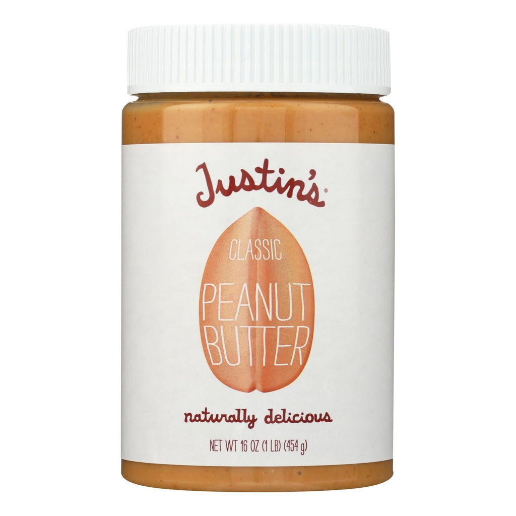 Justin's Nut Butter Peanut Butter - Classic - Case Of 12 - 16 Oz. - WorkPlayTravel Store