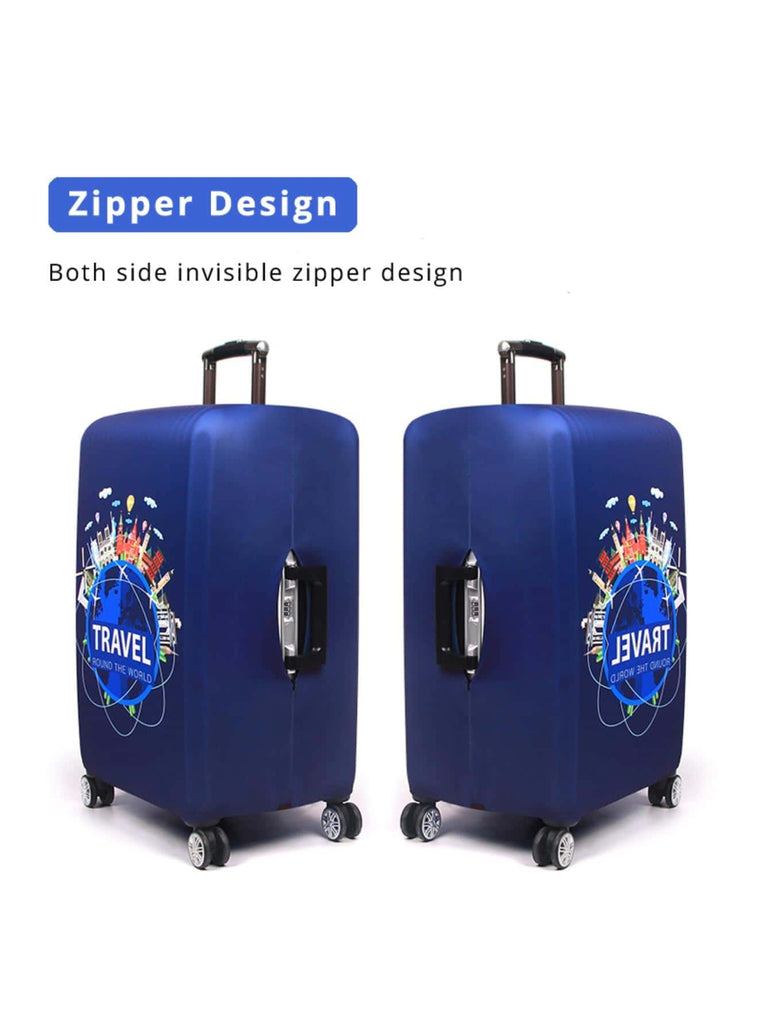 Letter Graphic Luggage Protector Bag Polyester Suitcase Dust Cover For Travel - WorkPlayTravel Store