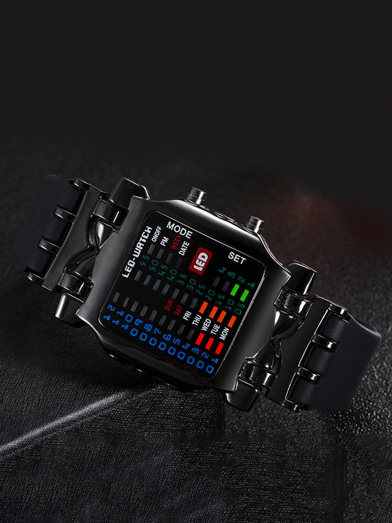 Men Silicone Strap Electronic Watch - WorkPlayTravel Store