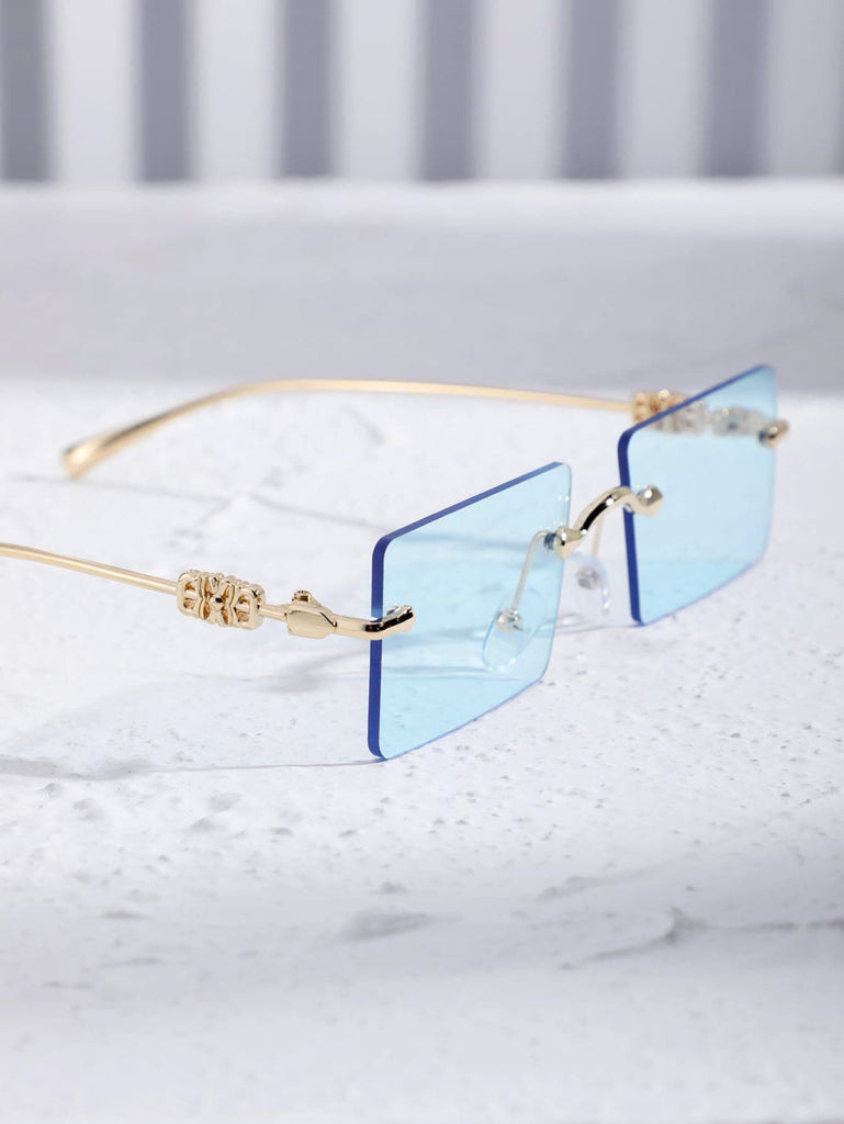 Men Square Rimless Fashion Glasses - WorkPlayTravel Store