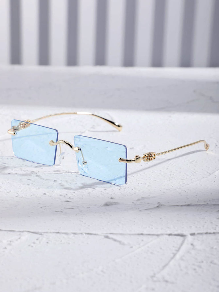 Men Square Rimless Fashion Glasses - WorkPlayTravel Store