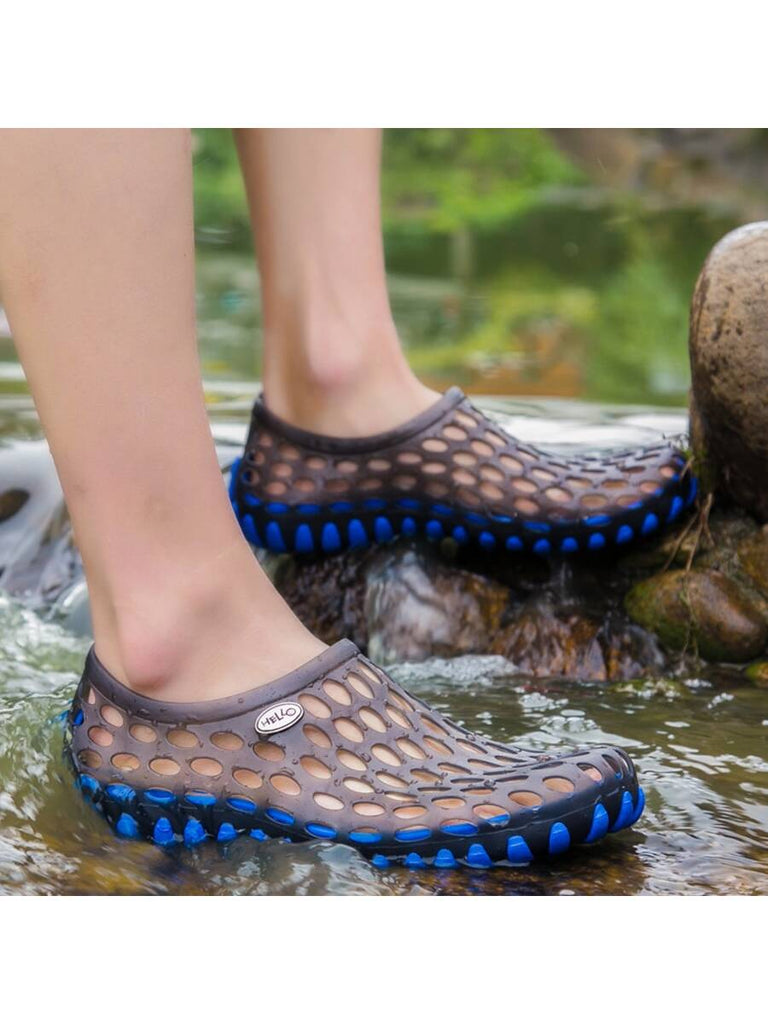 Men Summer Jelly Hole Shoes Breathable Non-Slip Beach Hole Men Shoes - WorkPlayTravel Store