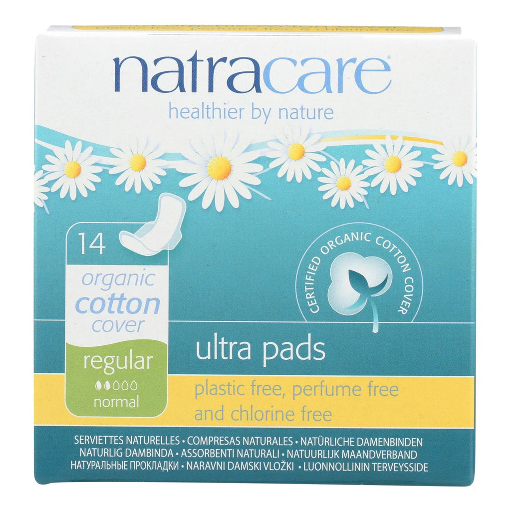 Natracare Natural Ultra Pads W/wings Regular W/organic Cotton Cover - 14 Pack - WorkPlayTravel Store