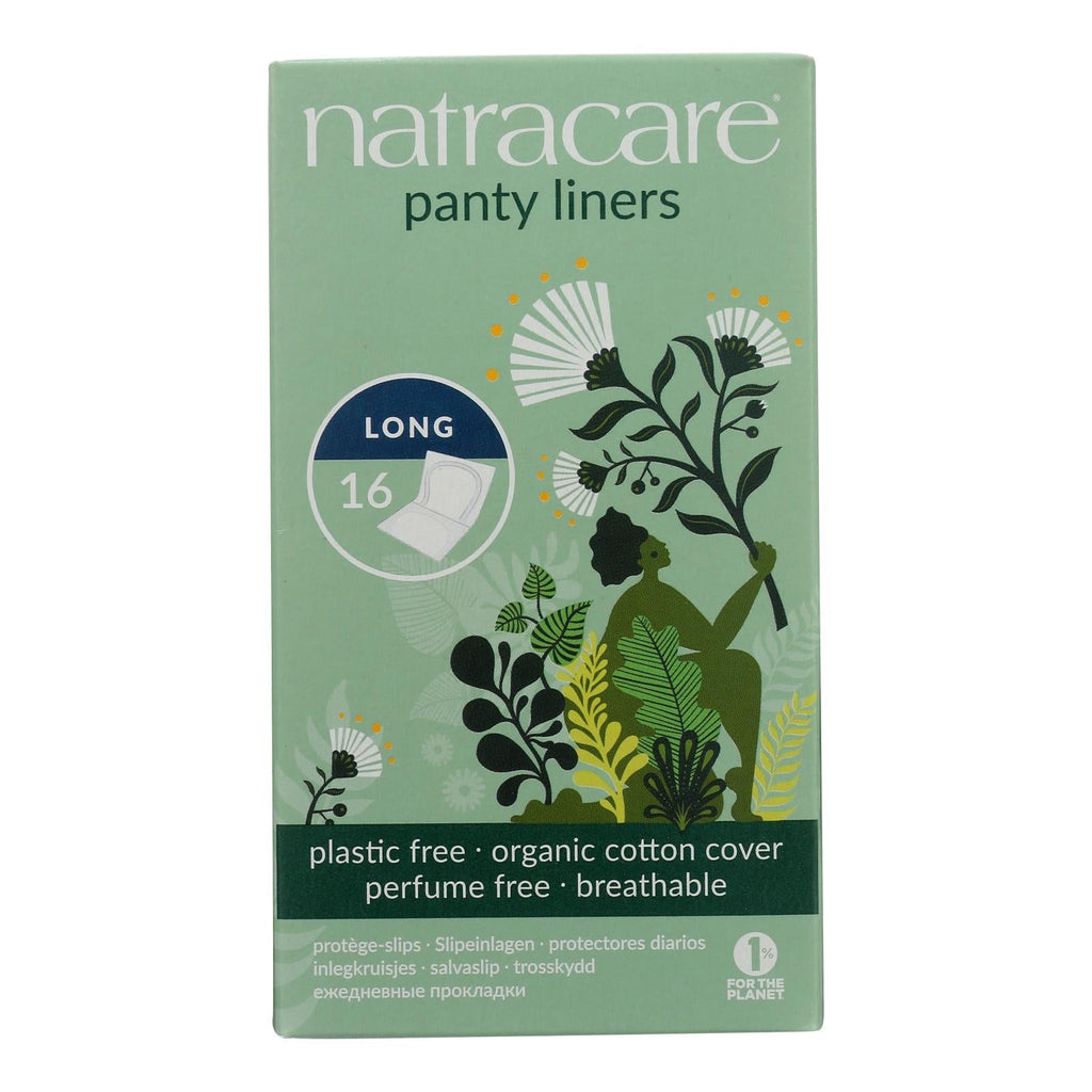 Natracare Panty Liners - Long - Wrapped - 16 Count - WorkPlayTravel Store