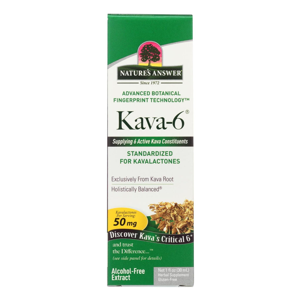 Nature's Answer - Kava 6 Extract - Alcohol Free - 1 Oz - WorkPlayTravel Store