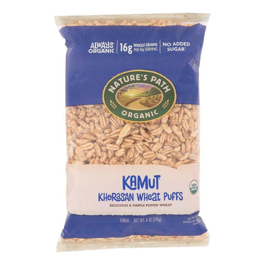 Nature's Path Organic Kamut Puffs Cereal - Case Of 12 - 6 Oz. - WorkPlayTravel Store