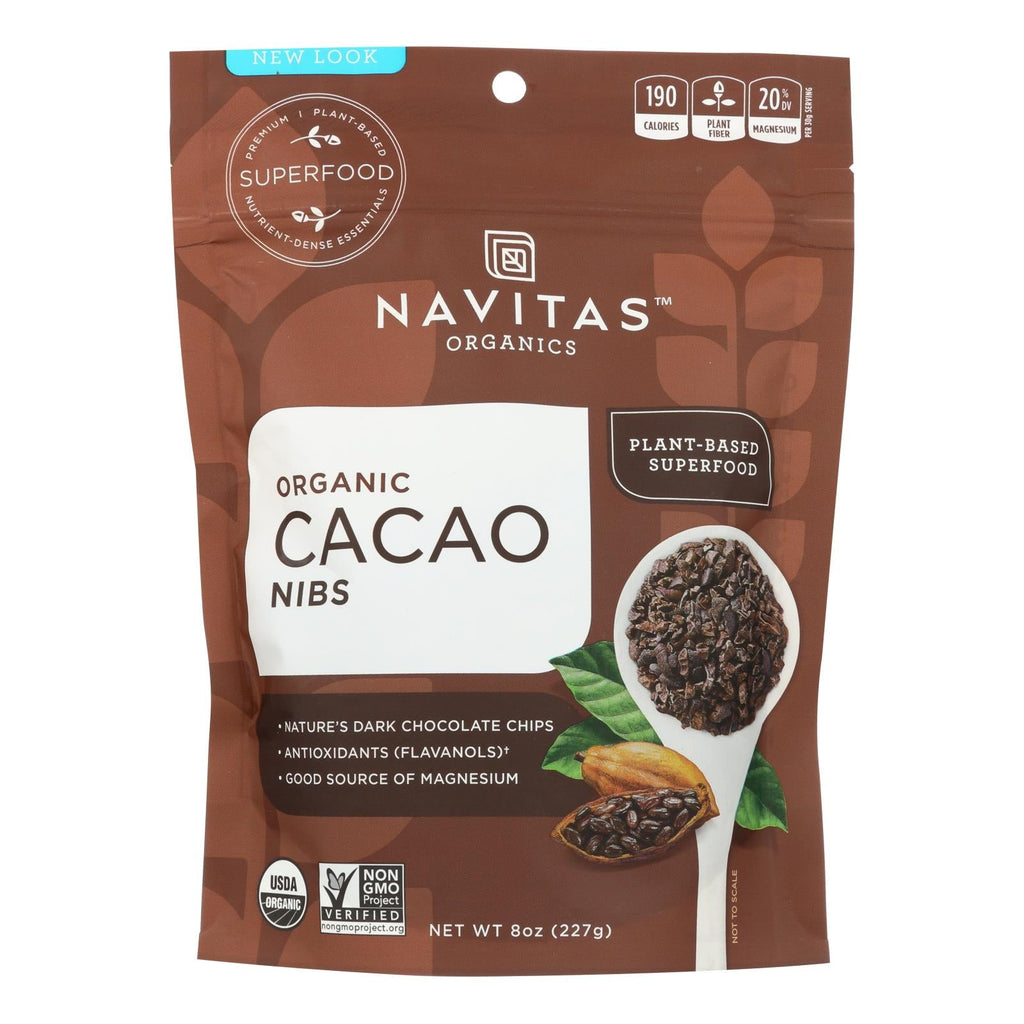 Navitas Naturals Cacao Nibs - Organic - Raw - 8 Oz - Case Of 12 - WorkPlayTravel Store